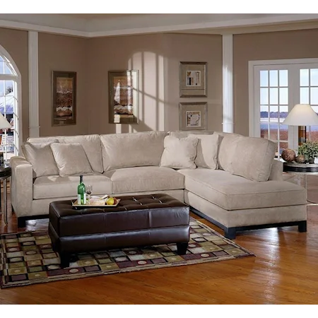 Contemporary L-Shaped Sectional with Chaise